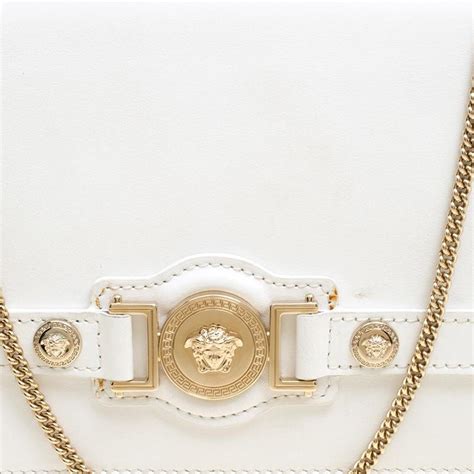 white versace clutch